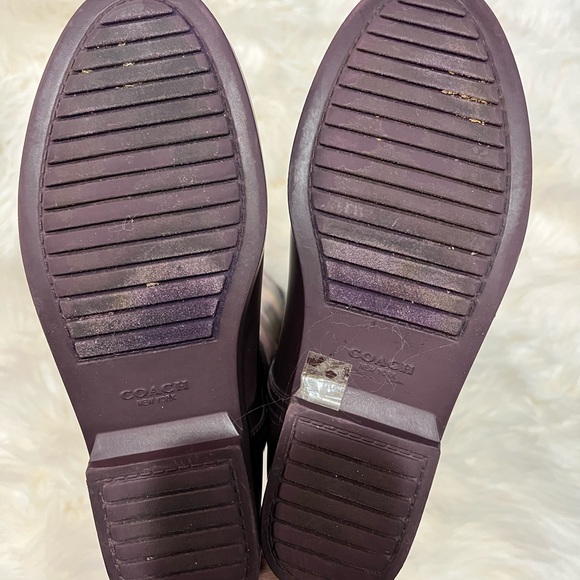 Coach floral corset lace up plum rain boots - Picture 16 of 16
